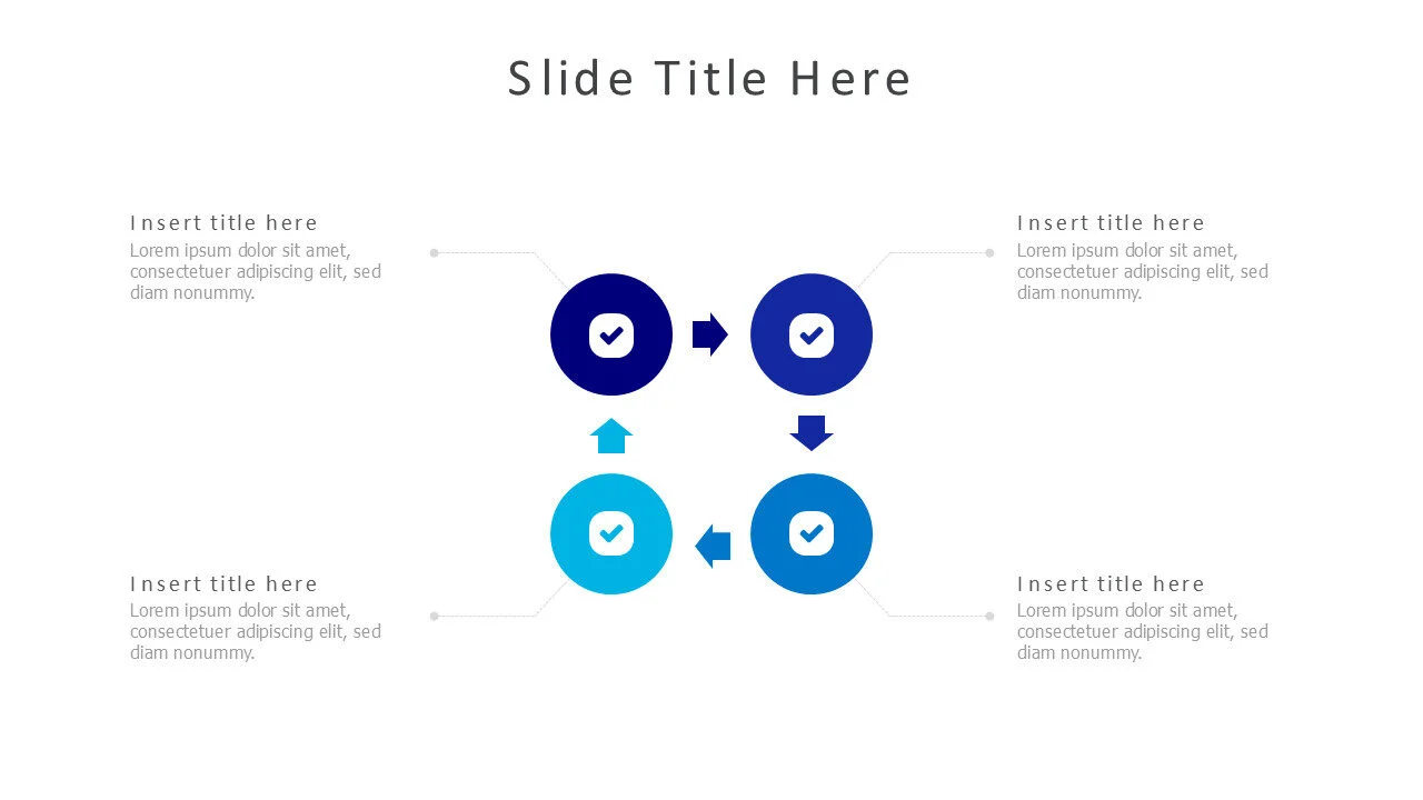 4 points round with arrows