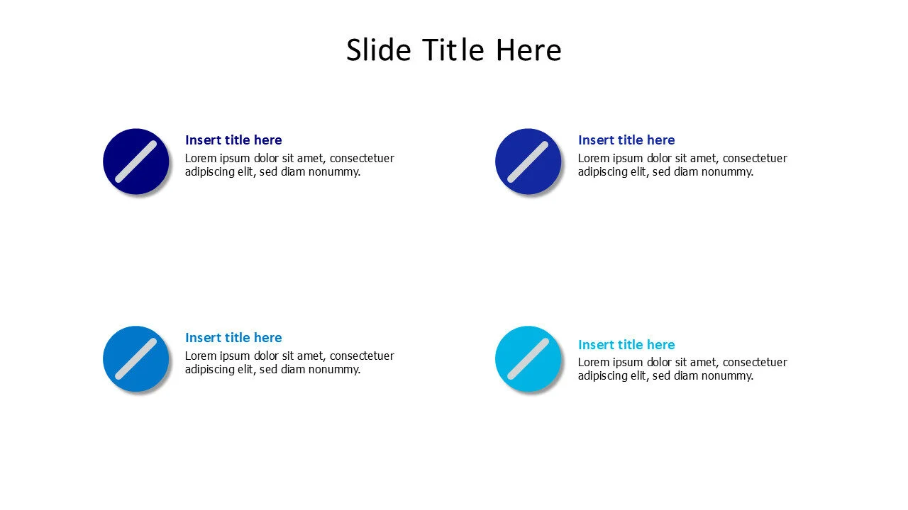 4 points rounded colored bills infographic