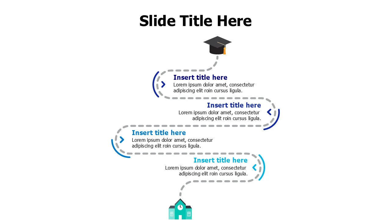 4 points school way infographic