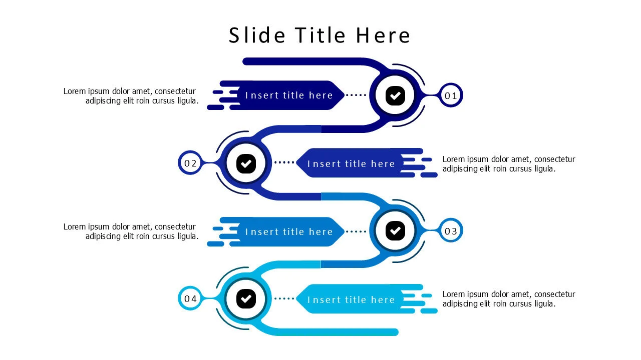 4 points timeline steps infographic
