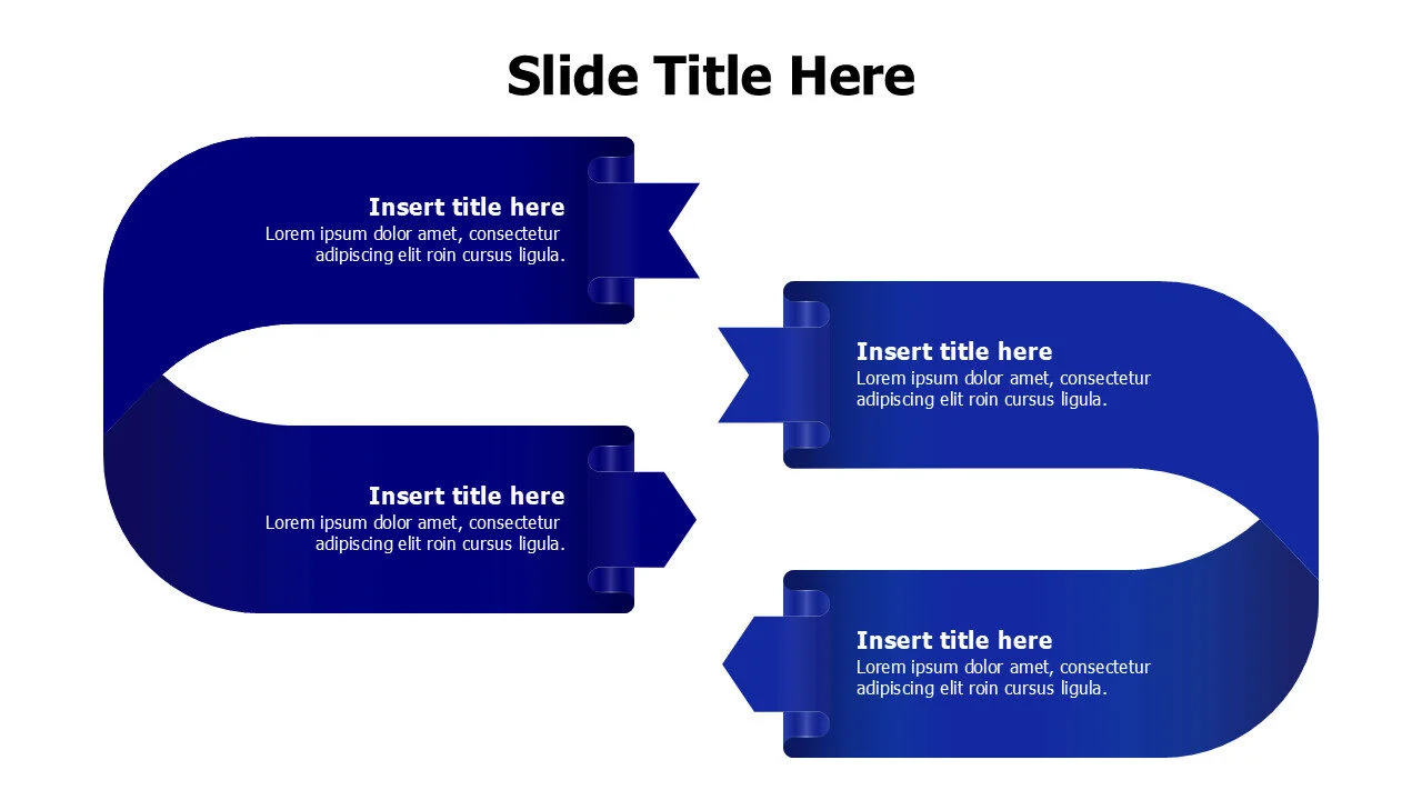 4 points twisted stripes infographic