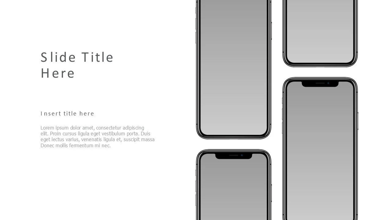 4 stacked images with black iphone mockup