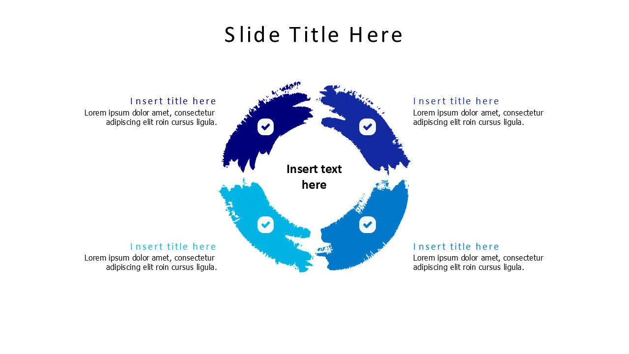 4 steps Scratchy rounded infographic