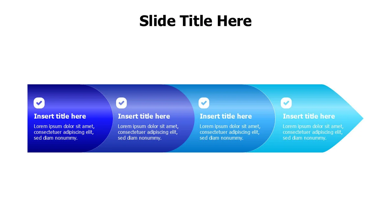 4 steps arrow timeline