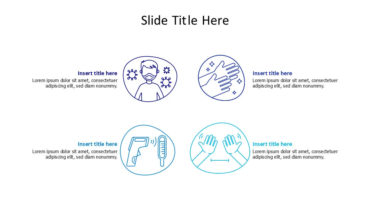 4 steps covid 19 related infographic