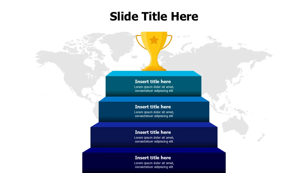 4 steps success ladder