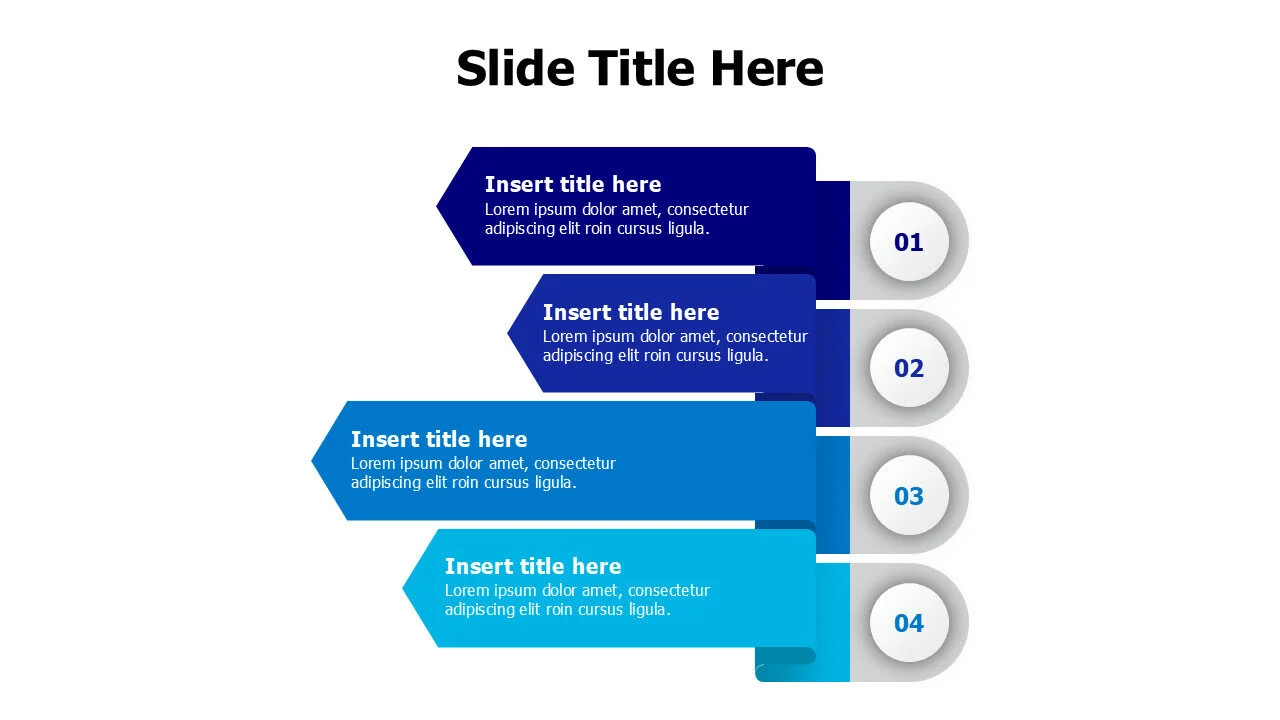 4 twisted colored stripes infographic with numbers