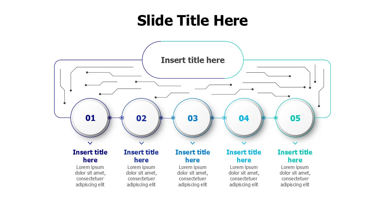 5 branches technology template