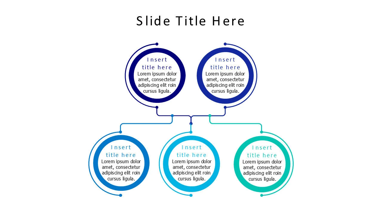 5 circles with wires infographic