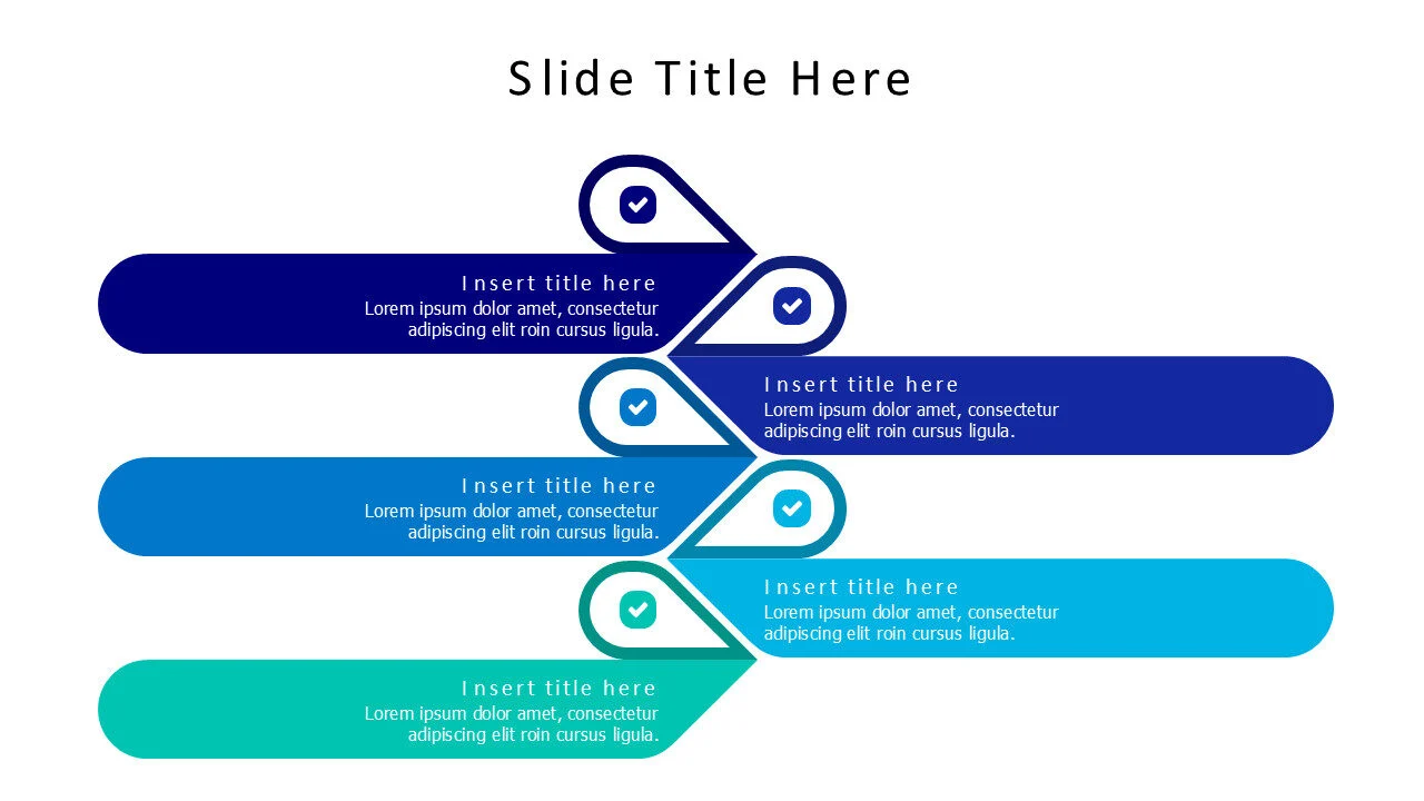 5 coloredd stripes with icons infographic