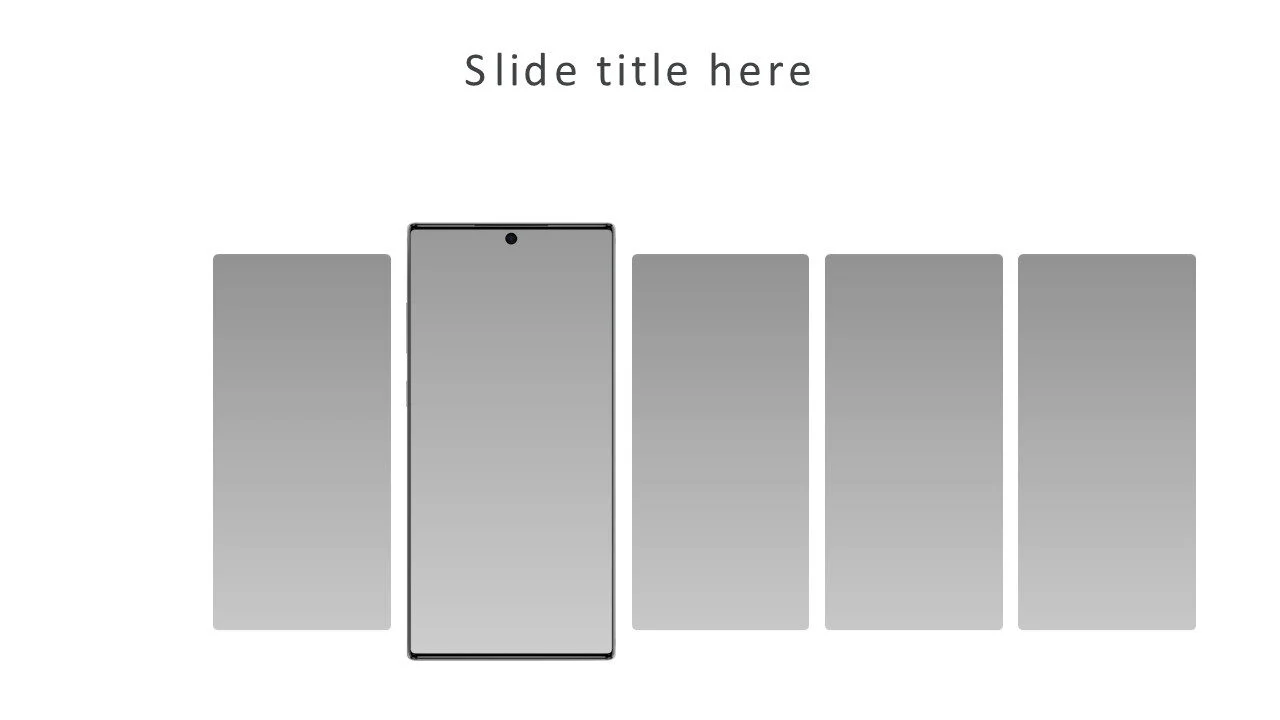 5 images with mobile mockup