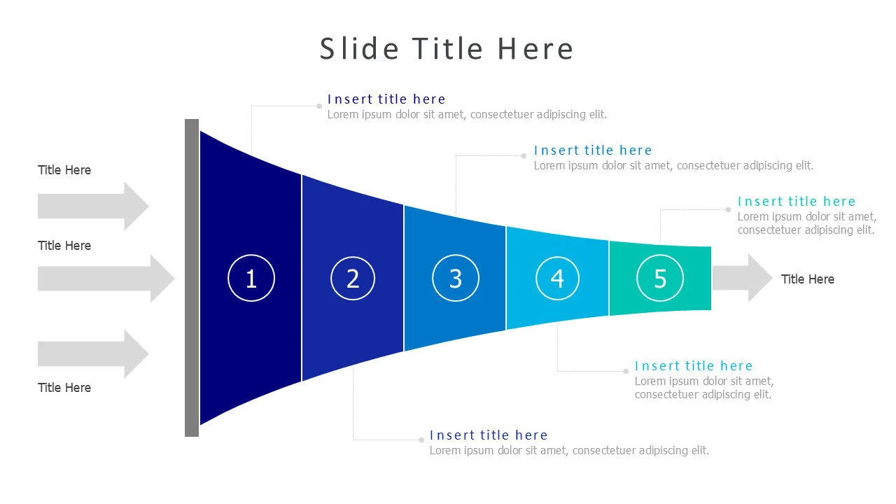 5 levels horizontal funnel 36