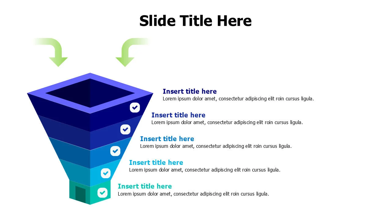 5 levels inside a funnel
