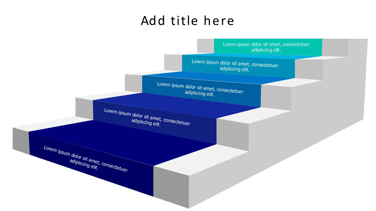 5 levels stairs infographic template