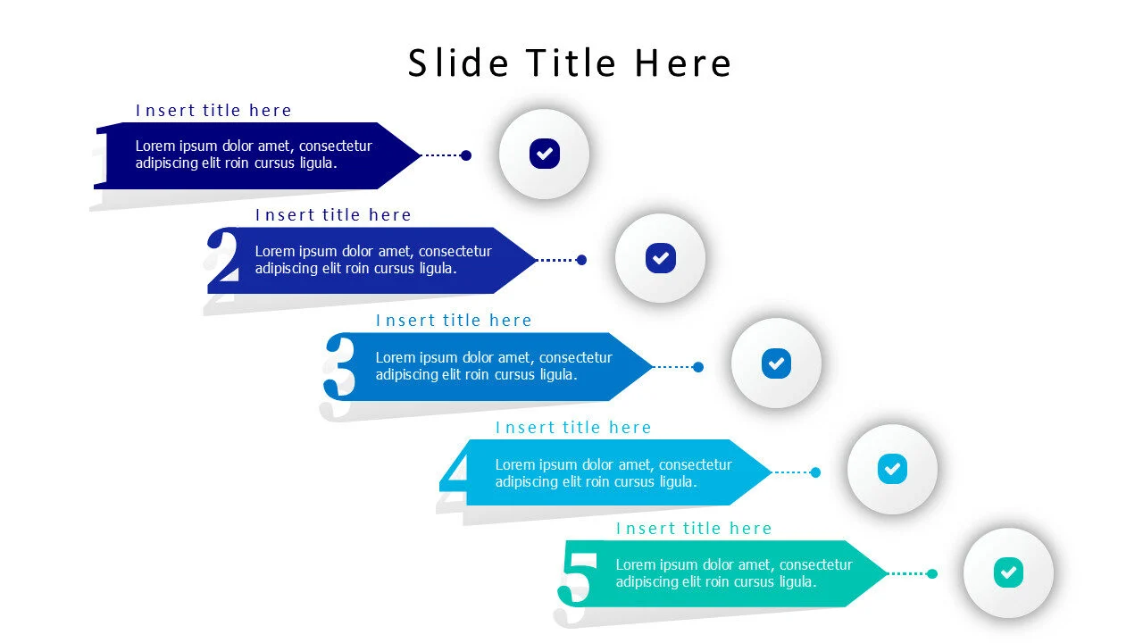 5 numbering points infographic