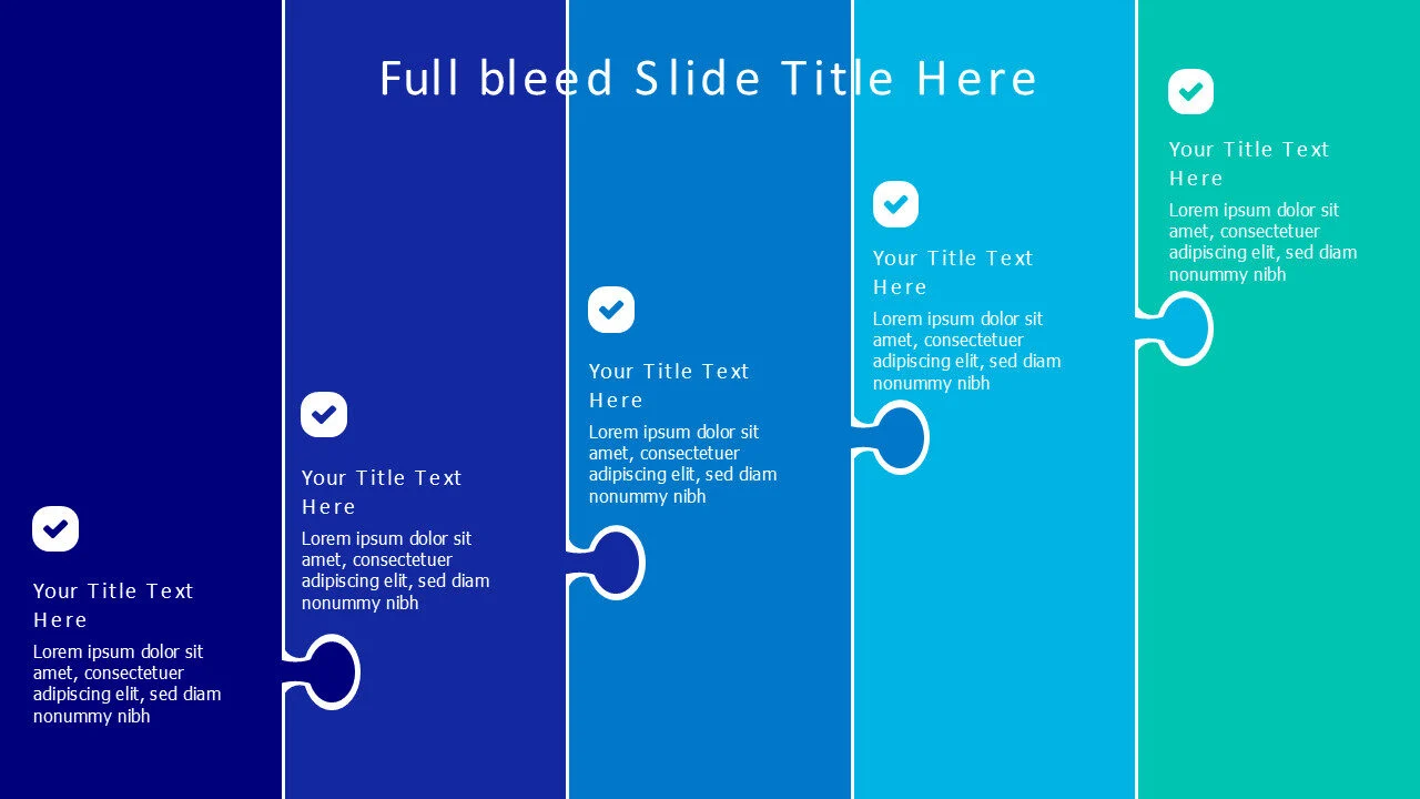5 pieces full bleed puzzles