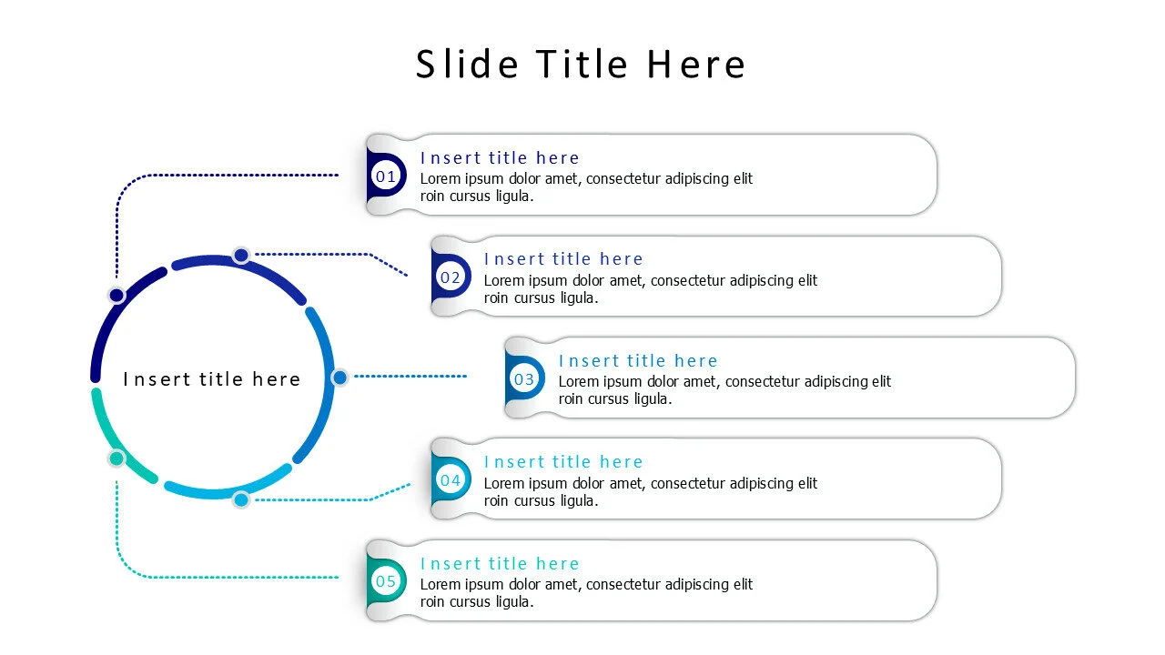 5 poins around a circle infographic