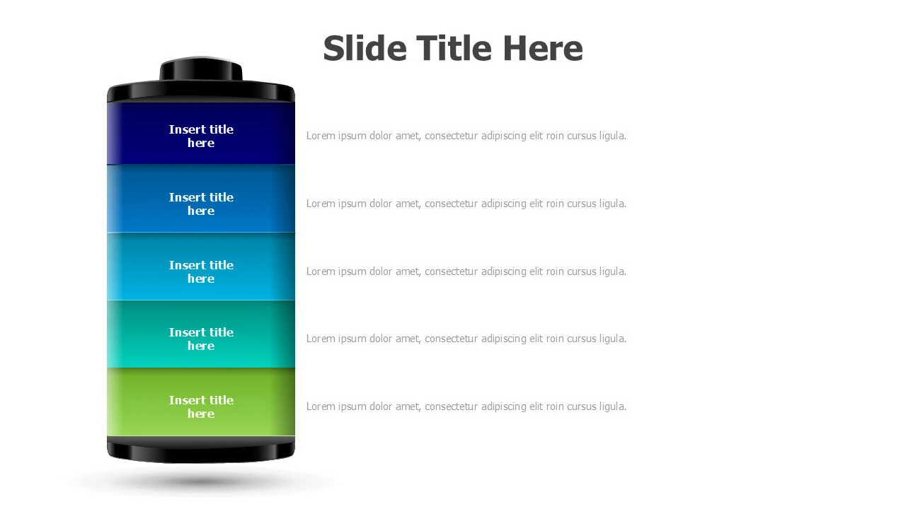 5 points battery infographic
