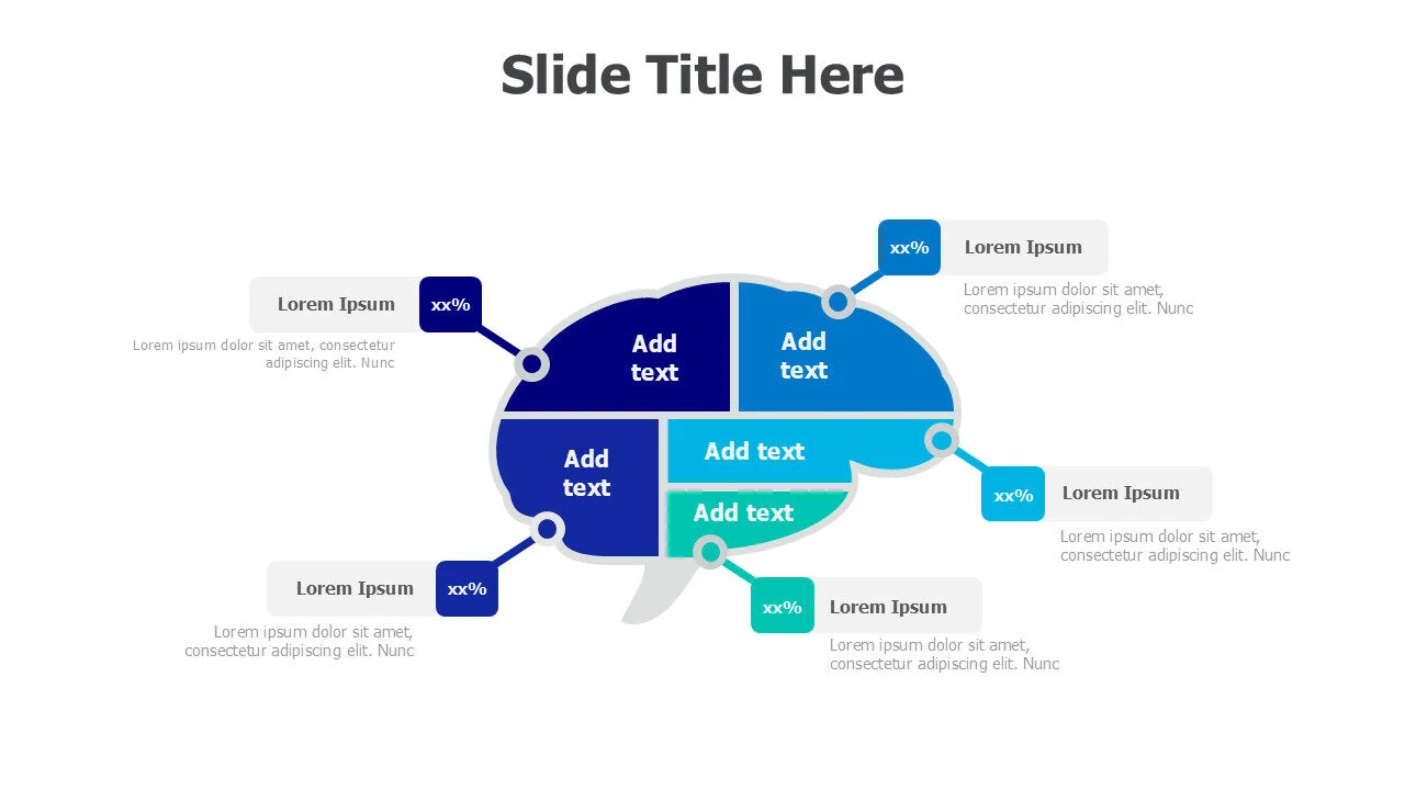 5 points brain infographic 16