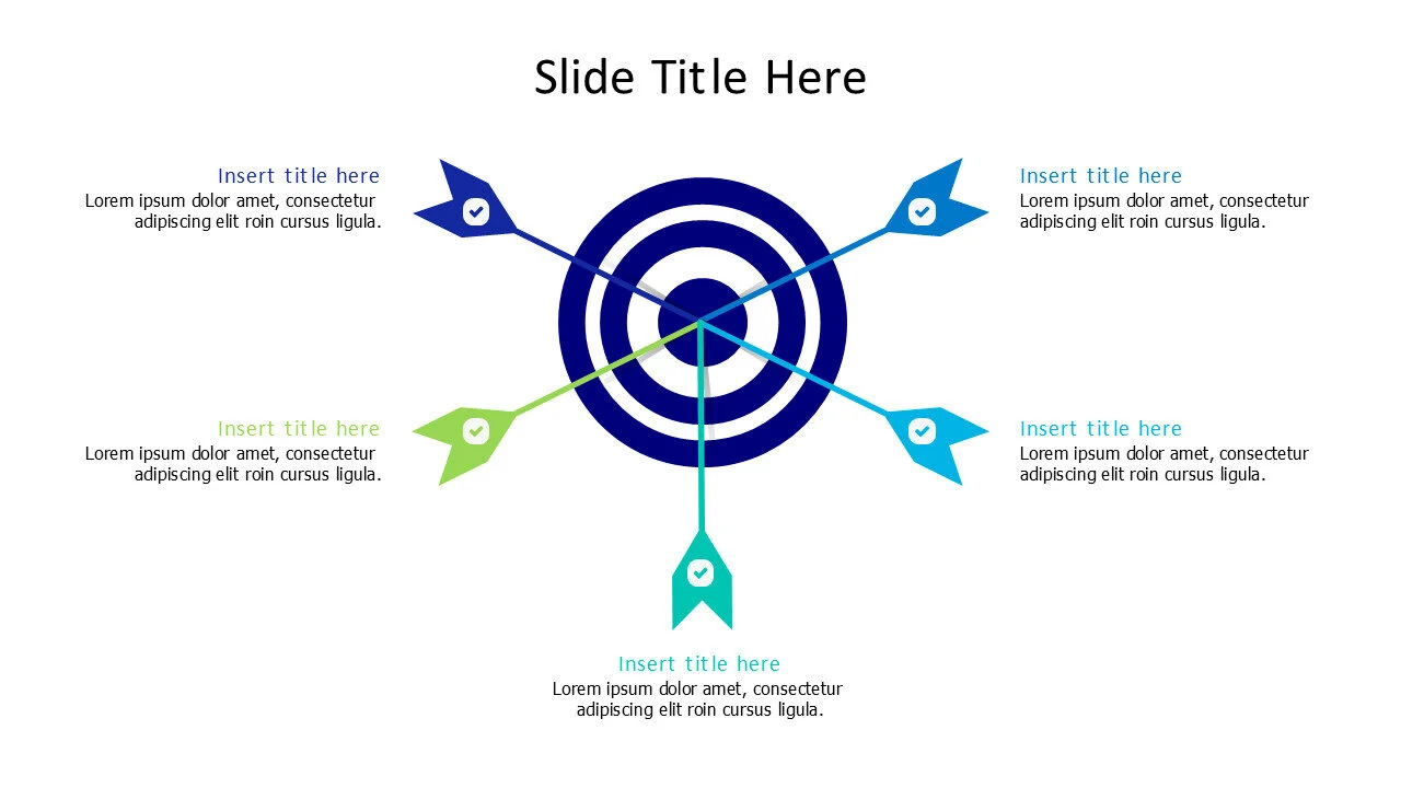 5 points centred goals infographic
