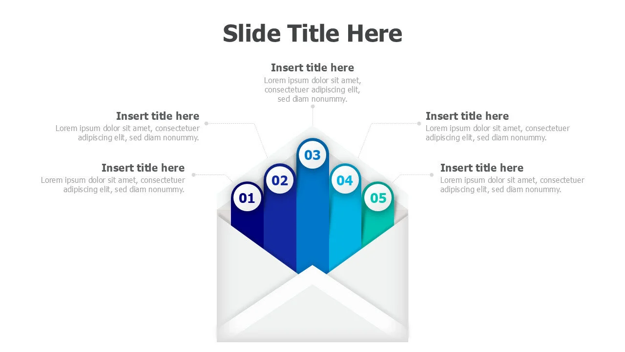 5 points email infographic