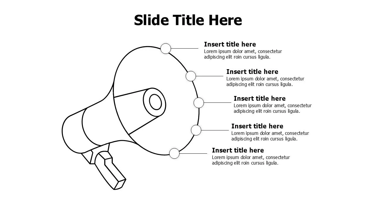 5 points from outline speaker infographic