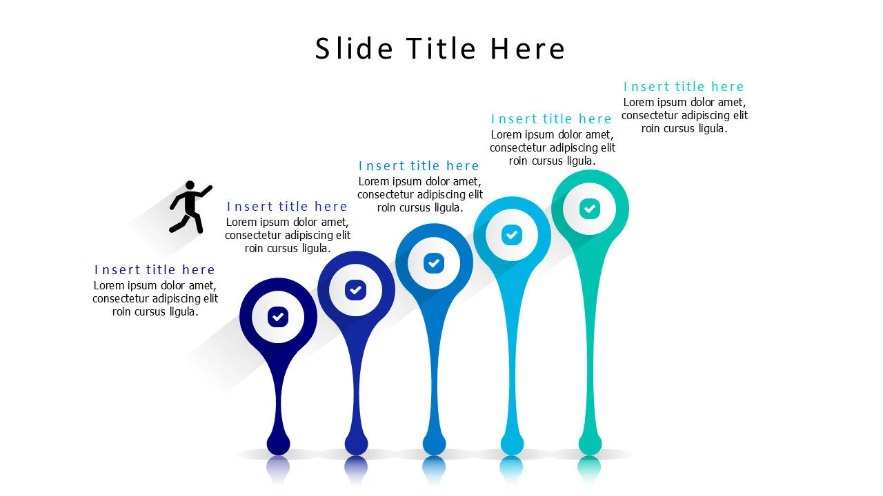 5 points growing steps infographic