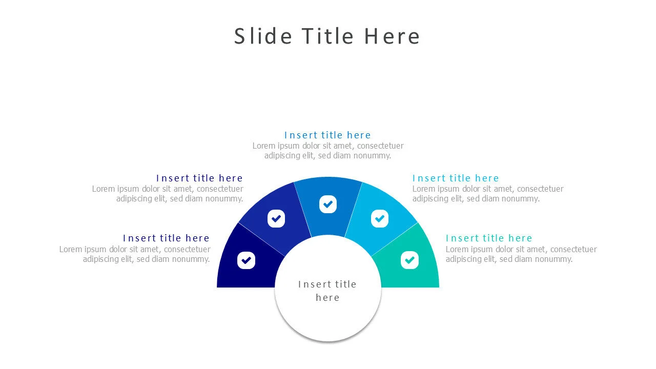 5 points half circle