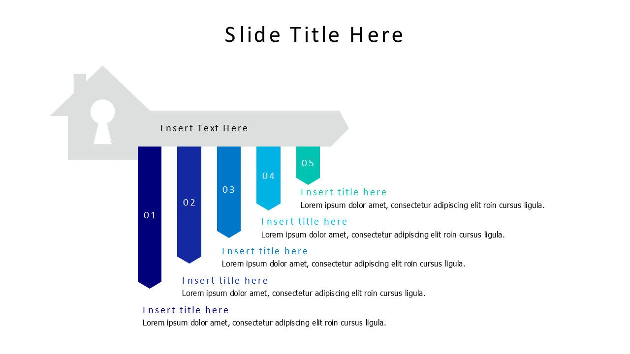 5 points key house infographic