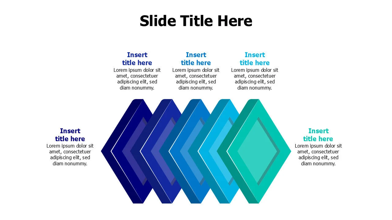5 points prespective rhombus shabes infographic