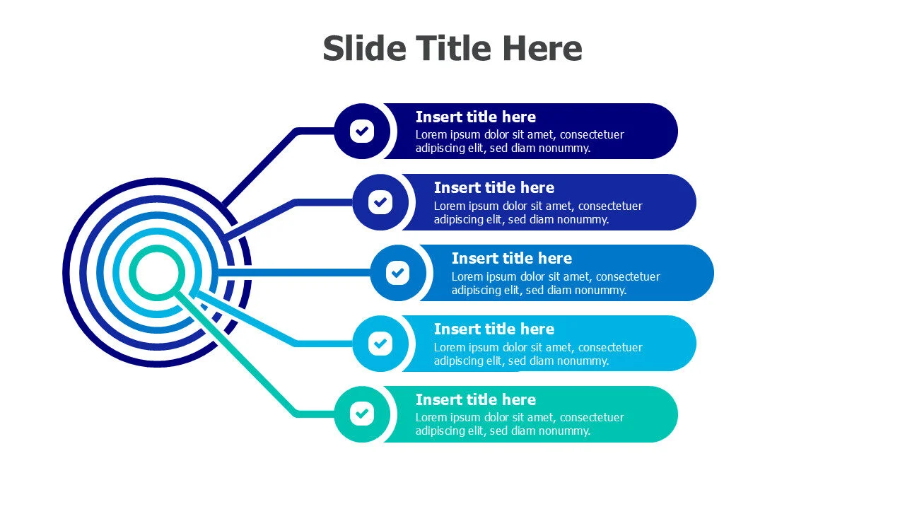 5 points radiating from center infographic