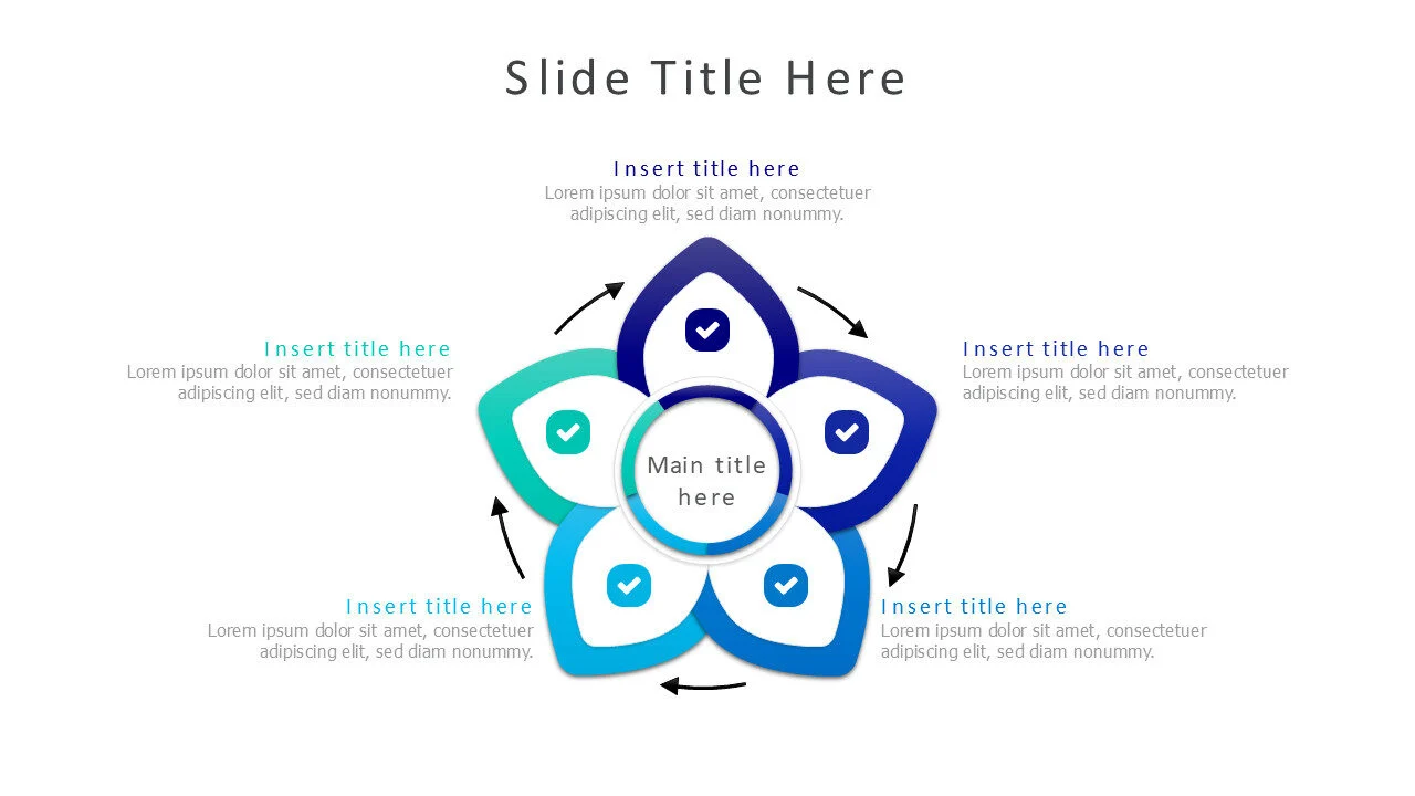 5 points round flower 75