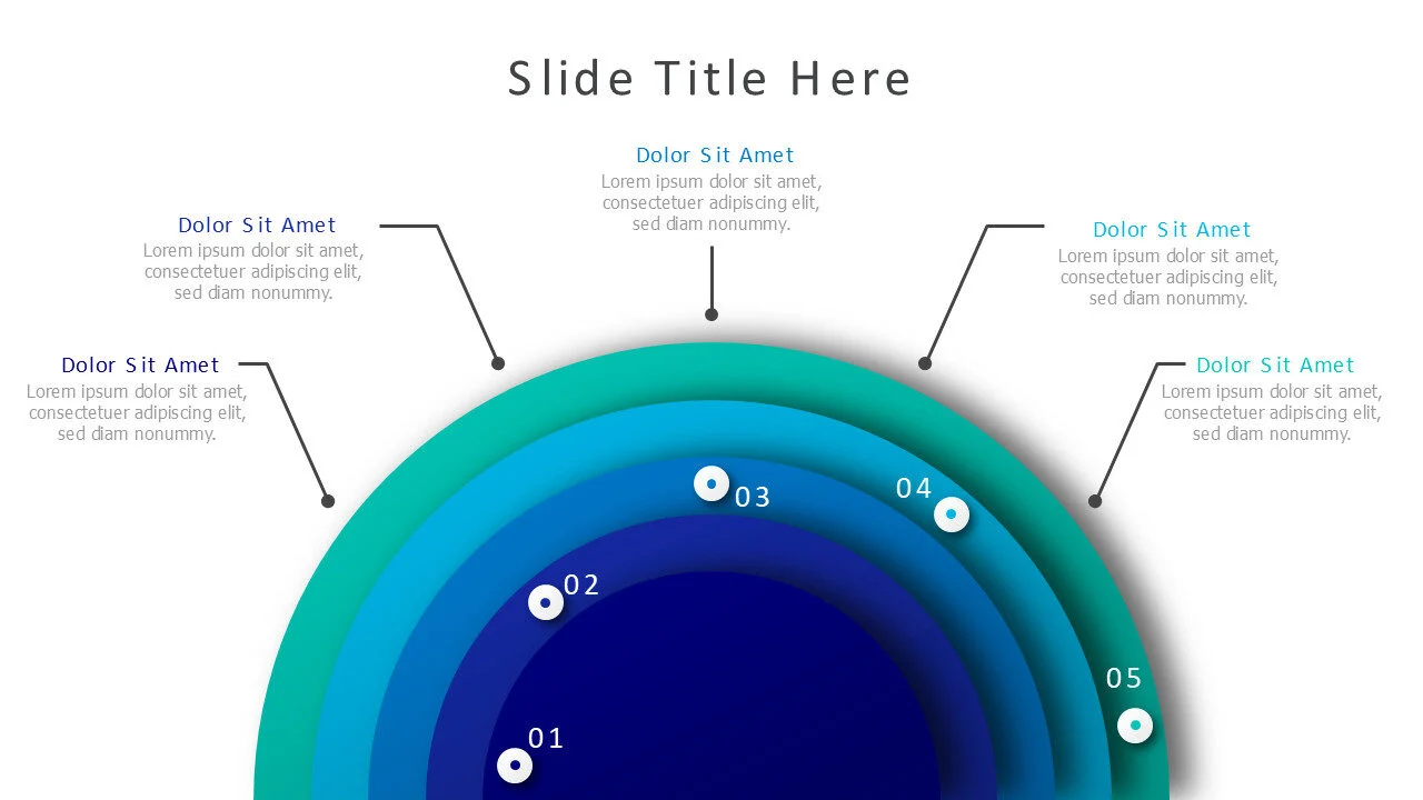 5 points round infographic 9
