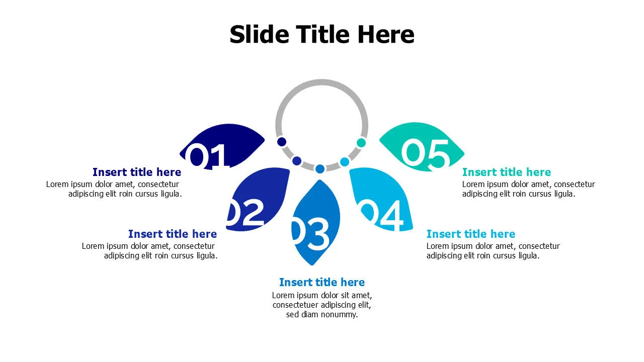 5 points tree leaf infographic