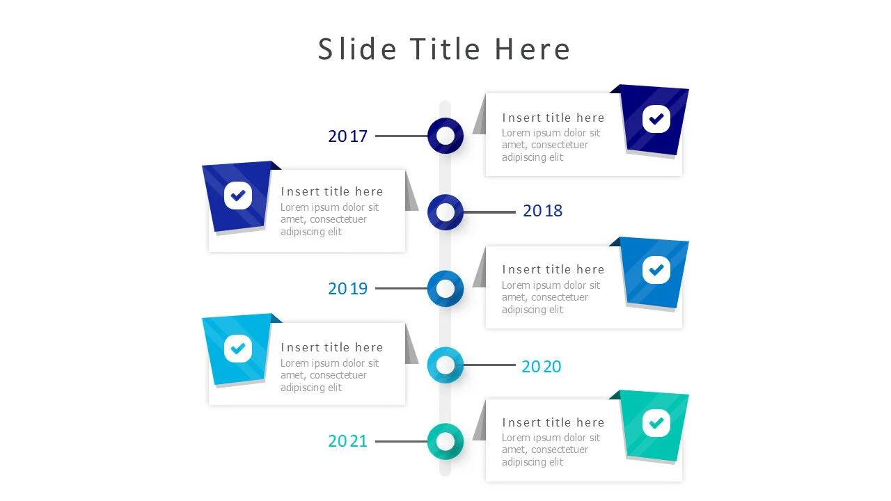 5 points vertical timeline 65