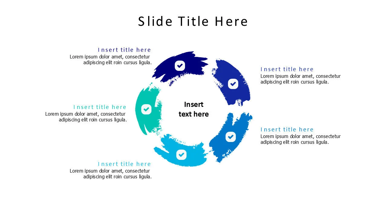 5 steps Scratchy rounded infographic