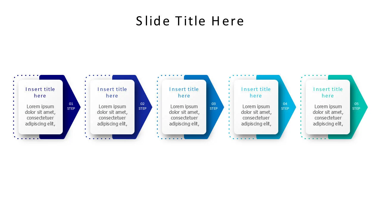 5 steps consecutive timeline template