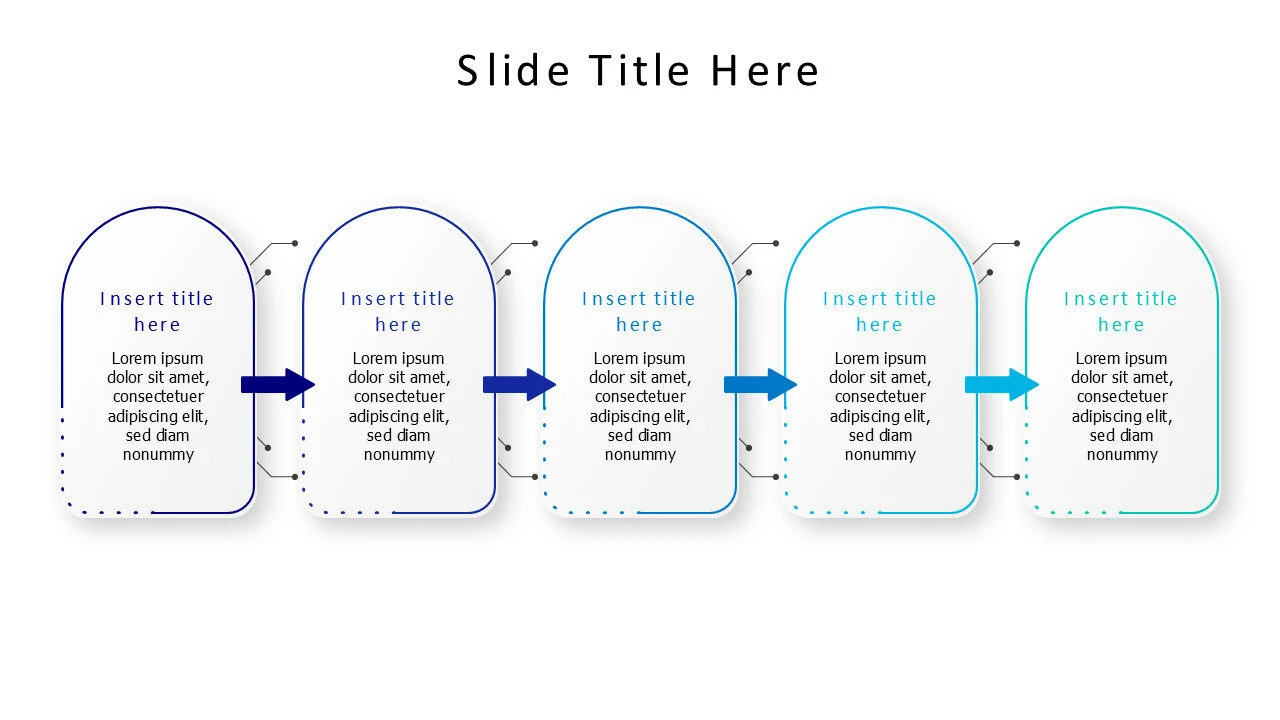 5 steps technology timeline template