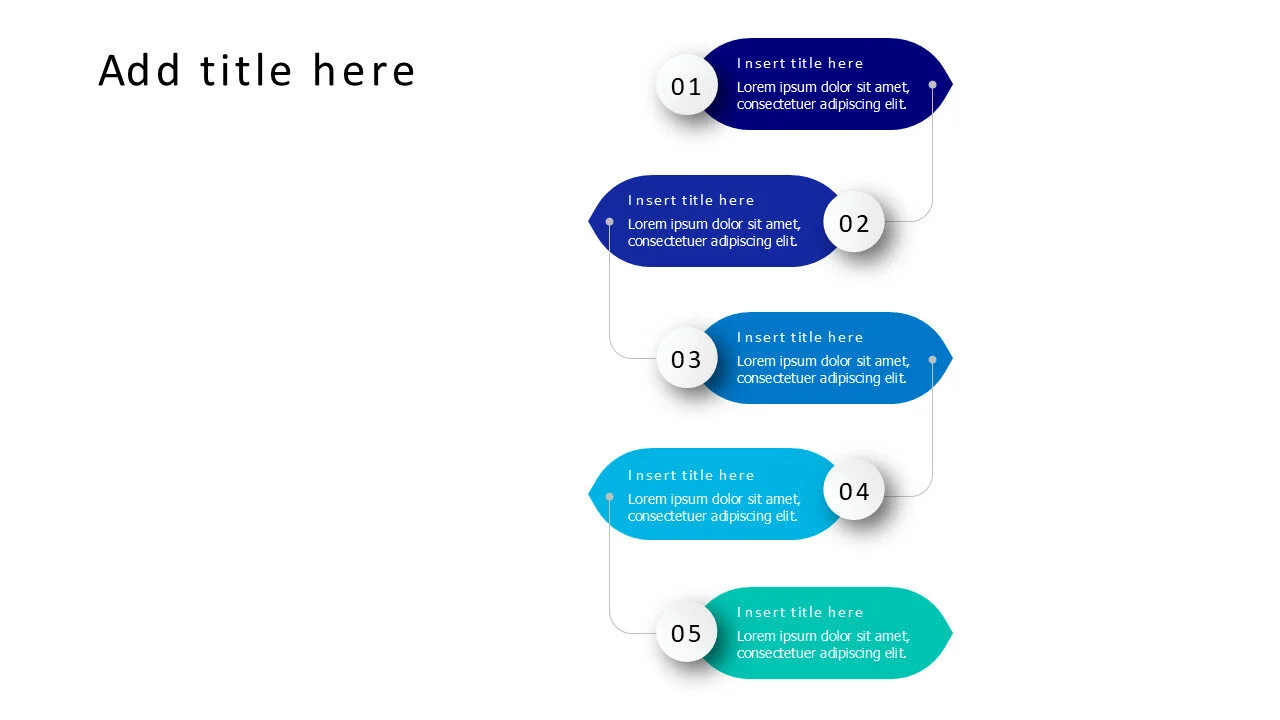5 vertical steps infographic template