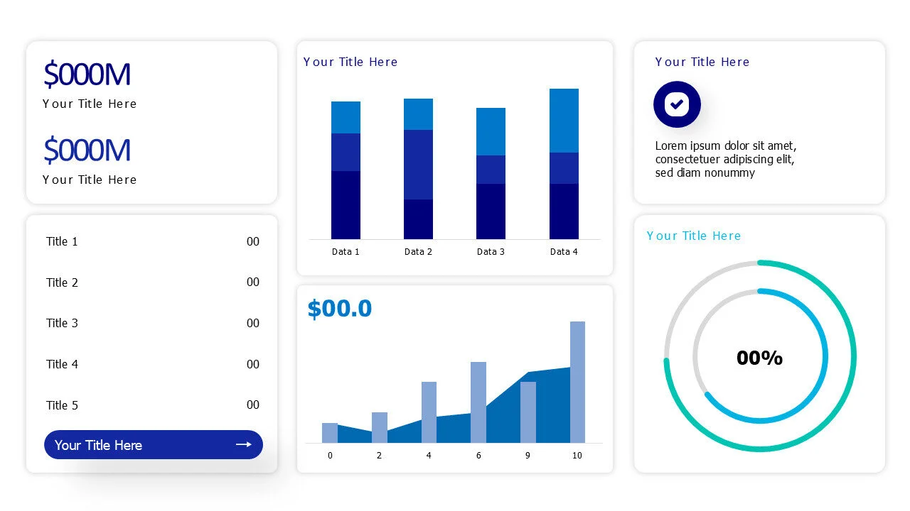 6 parts dashboard infographic