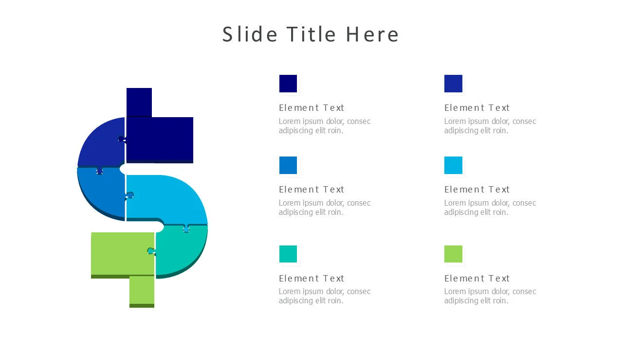 6 pieces dollar puzzles 21