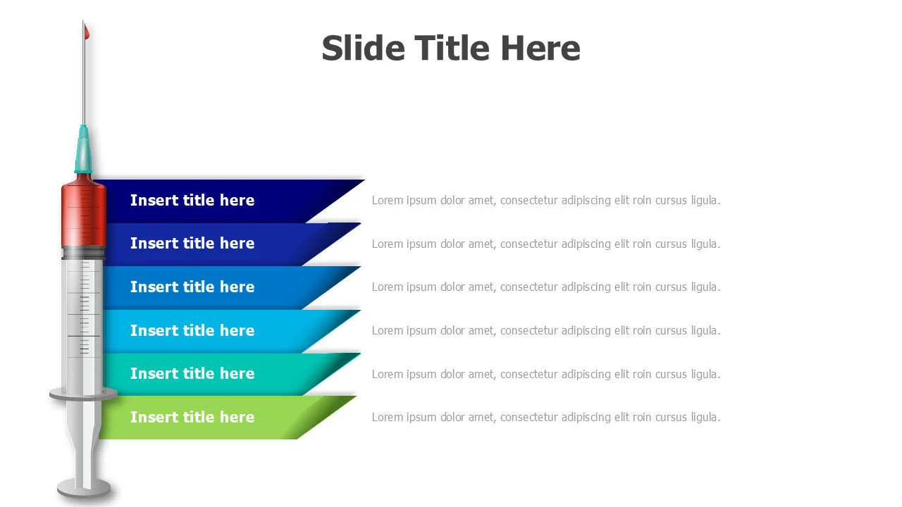 6 points Syringe infographic