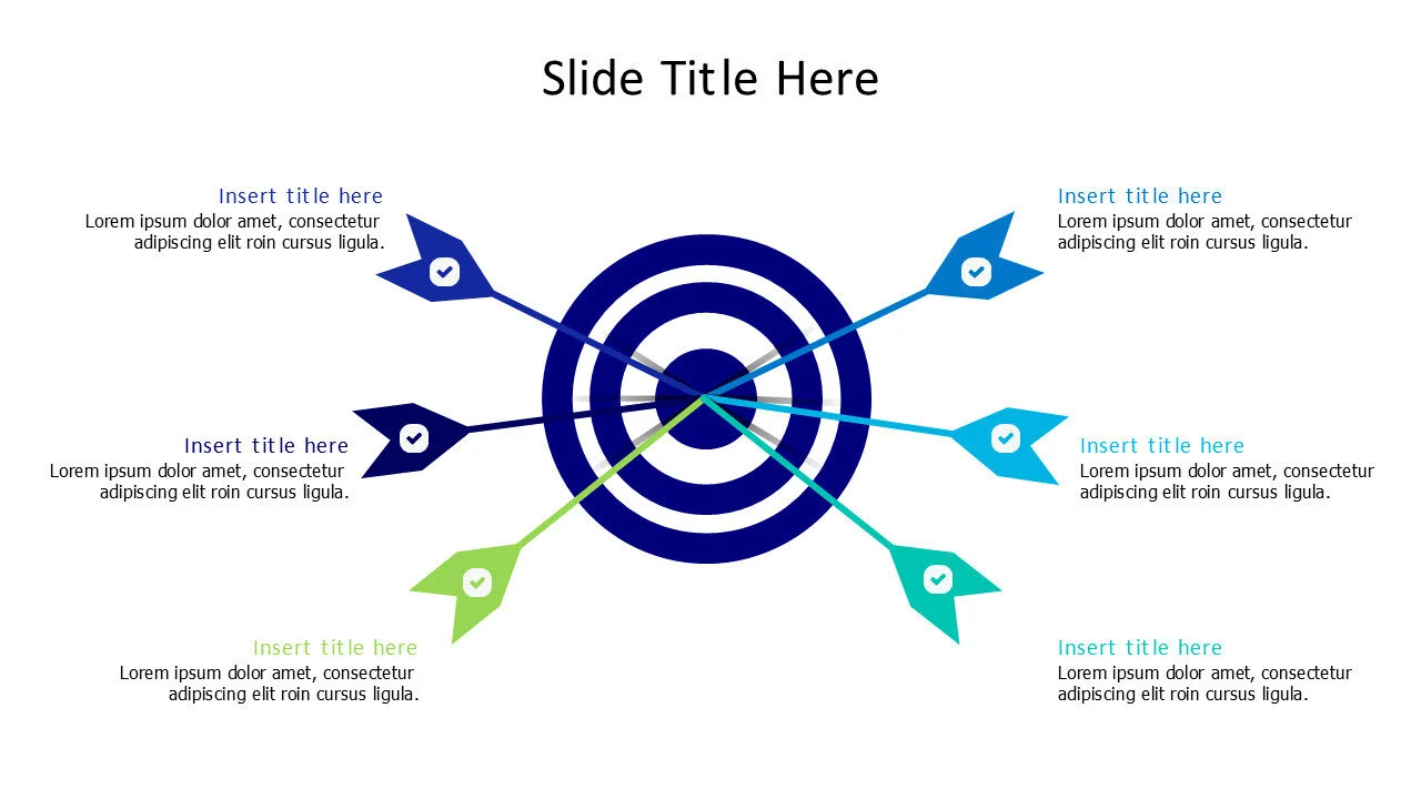 6 points centred goals infographic