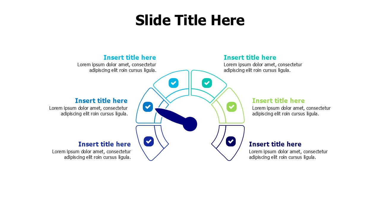 6 points editable doodle meter infographic