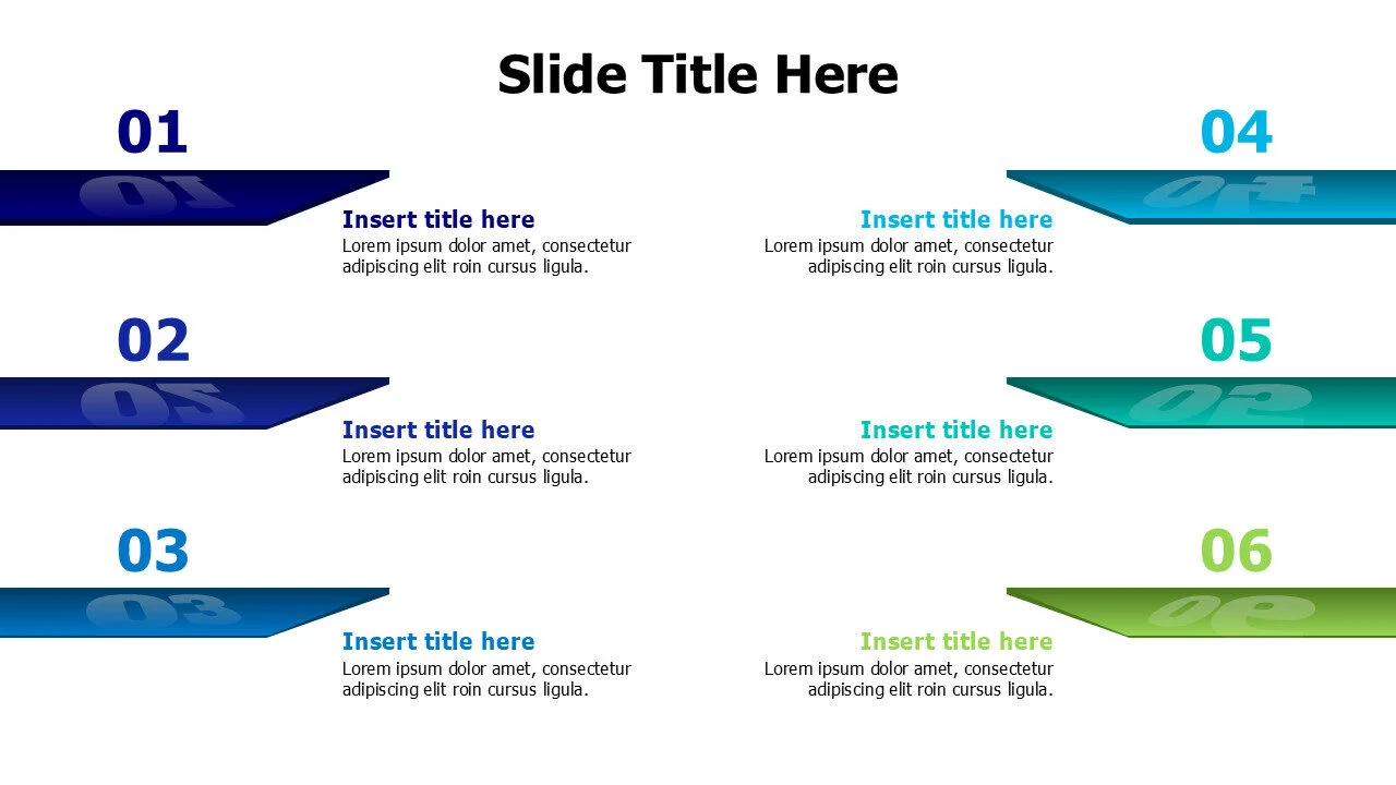 6 points layers infographic