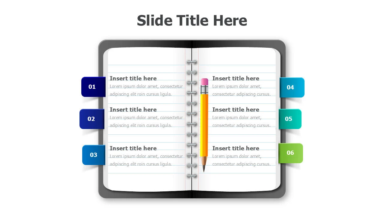 6 points notebook infographic