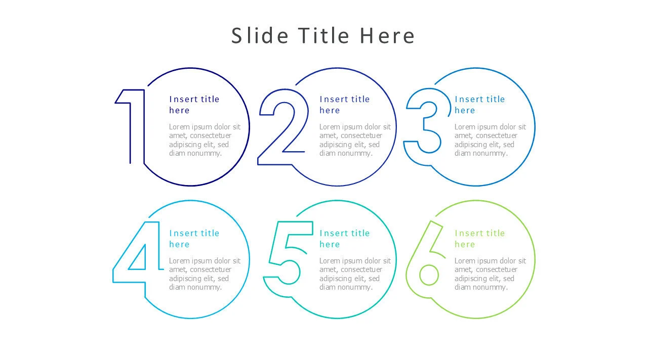 6 points numbering 12