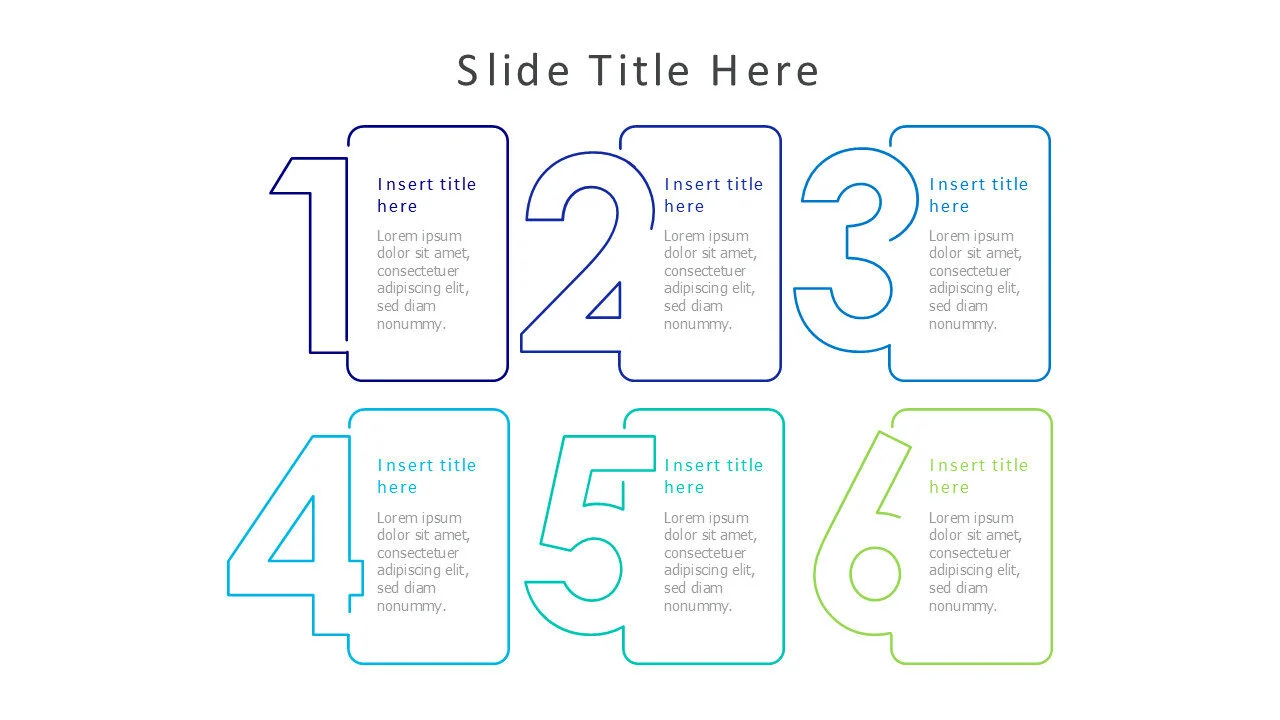 6 points numbering 6