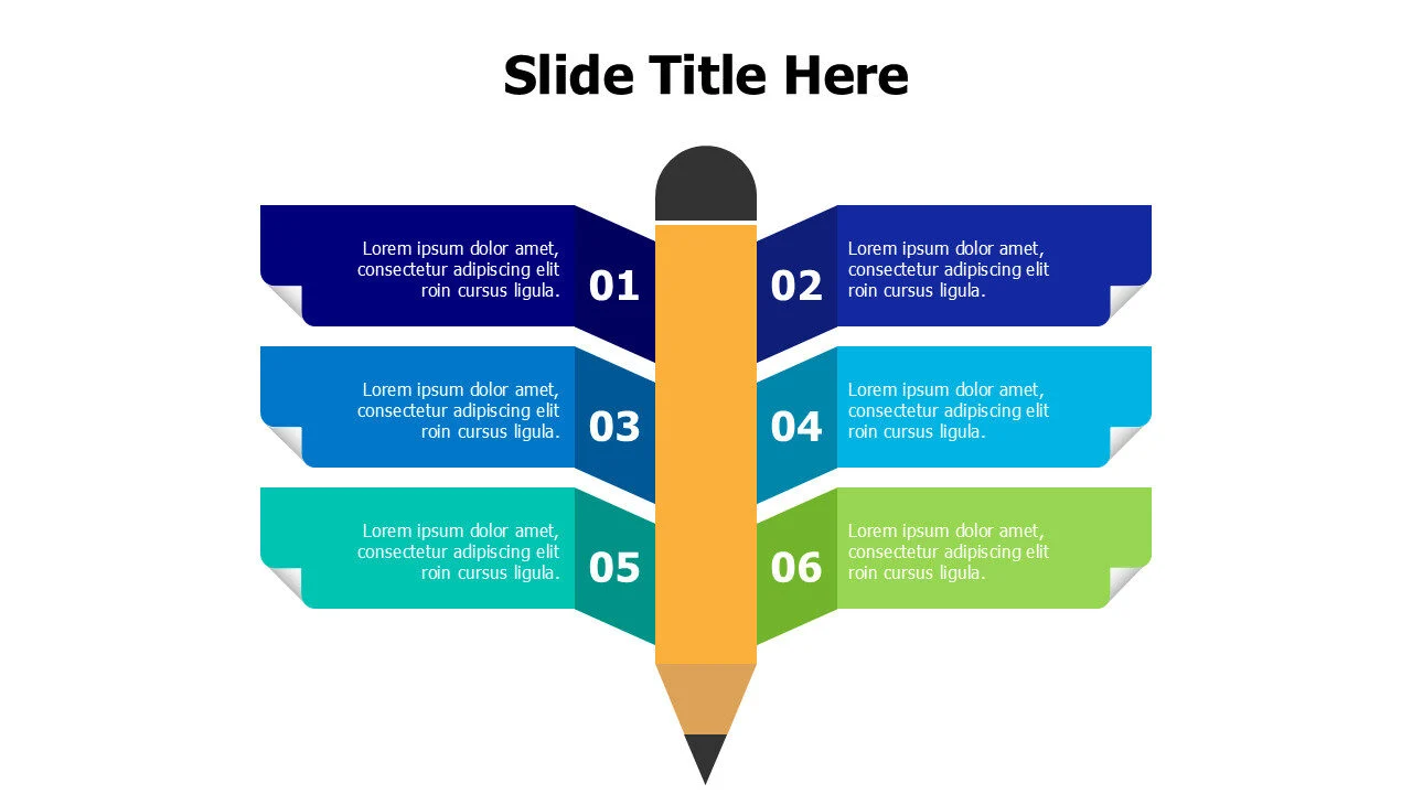 6 points papers from a bencil infographic