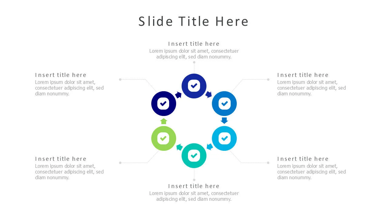 6 points round with arrows